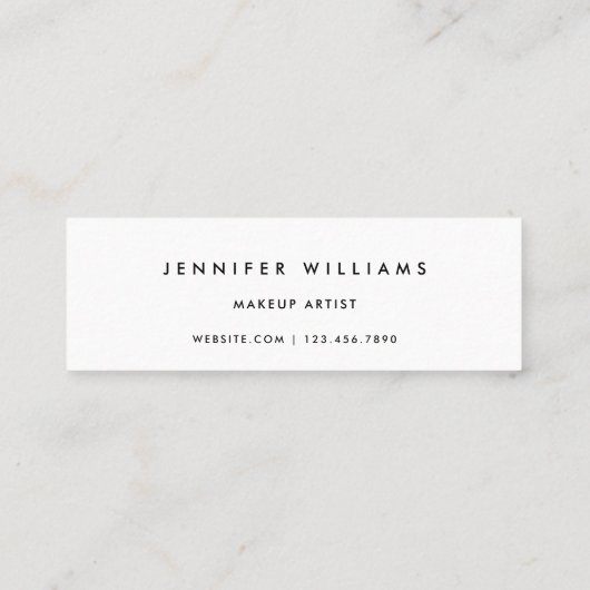 Einfache Chic Minimalistischer Skriptname Gold + S Mini Visitenkarte (Rückseite)