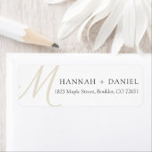 Einfache Chic Modern Monogram Rücksendeadresse (Insitu)