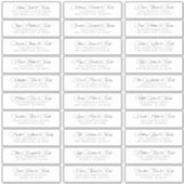 Einfache Chic Modern Wedding Guest Address Aufkleber (Vorderseite)