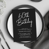 Einfache Chic Moderne 60. Geburtstag Einladung