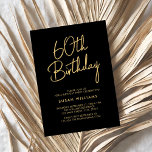 Einfache Chic Moderne 60. Geburtstag Einladung<br><div class="desc">Einfache Chic Moderne 60. Geburtstag. Freuen Sie sich auf elegante Kalligraphieskripte und minimalistisches Typografie-Design.</div>
