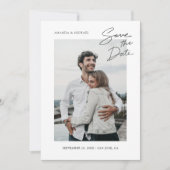 Einfache Chic Moderne Foto Hochzeit Save The Date (Vorderseite)