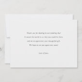 Einfache Chic Moderne Multi Foto Collage Hochzeit  Dankeskarte (Rückseite)