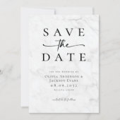 Einfache Chic Moderne Typografie Hochzeit Save The Date (Vorderseite)