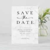Einfache Chic Moderne Typografie Hochzeit Save The Date (Stehend Vorderseite)