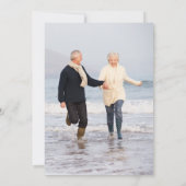 Einfache Chic Moderne Typografie Hochzeit Save The Date (Rückseite)