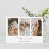 Einfache Chic Multi Foto Collage Frohe Weihnachten (Stehend Vorderseite)