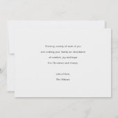 Einfache Chic Multi Foto Collage Frohe Weihnachten (Rückseite)