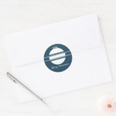 Einfache Chic Ornament Weihnachtskleber Runder Aufkleber (Umschlag)