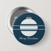 Einfache Chic Ornament Weihnachtszeit Button (Vorne & Hinten)