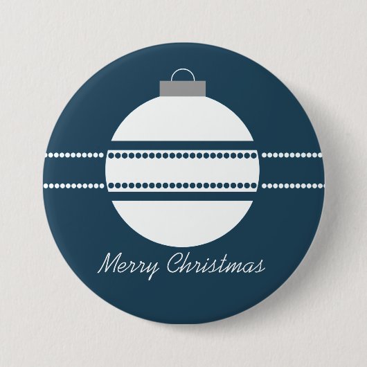 Einfache Chic Ornament Weihnachtszeit Button (Vorderseite)