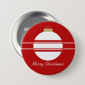 Einfache Chic Ornament Weihnachtszeit Button (Vorne & Hinten)