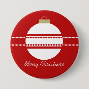 Einfache Chic Ornament Weihnachtszeit Button