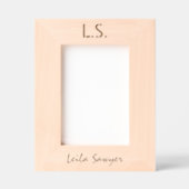 Einfache Chic-Personalisierte Monogramm und Name Geätzte Rahmen (Vorderseite)