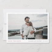Einfache Chic Rose Gold-Hochzeit Sichern Sie das D Save The Date (Vorderseite)
