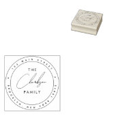 Einfache Chic Round-Rücksendeadresse-Gummi-Briefma Gummistempel (Stempel)