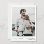 Einfache Chic Save the Date Hochzeit Einladende Vo Einladung (Vorderseite)