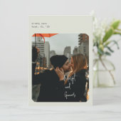 Einfache Chic Save the Date Karte (Stehend Vorderseite)