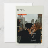 Einfache Chic Save the Date Karte (Vorne/Hinten)