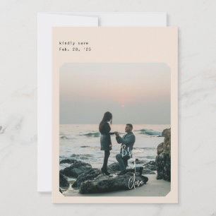 Einfache Chic Save the Date Karte