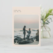 Einfache Chic Save the Date Karte (Stehend Vorderseite)