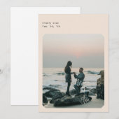 Einfache Chic Save the Date Karte (Vorne/Hinten)