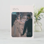 Einfache Chic-Save the Date-Karte Einladung (Stehend Vorderseite)