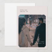 Einfache Chic-Save the Date-Karte Einladung (Vorne/Hinten)