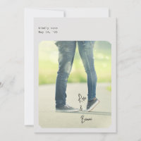 Einfache Chic-Save the Date-Karte