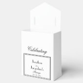 Einfache Chic Script Elegant White Wedding Geschenkschachtel (Geöffnet)
