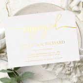 Einfache Chic Script-Engagement-Partei Folieneinladung