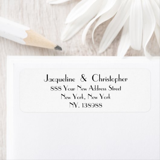 Einfache Chic Script Name Wedding Rücksendeadresse (Insitu)