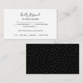 Einfache Chic Script Wedding RSVP Enclosure Card Begleitkarte (Vorne/Hinten)