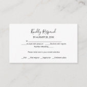 Einfache Chic Script Wedding RSVP Enclosure Card Begleitkarte (Vorderseite)