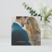 Einfache Chic Square-Hochzeit Speichern Sie die Da Save The Date (Stehend Vorderseite)