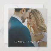 Einfache Chic Square-Hochzeit Speichern Sie die Da Save The Date (Vorderseite)