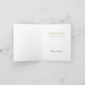 Einfache Chic Template Hochzeit Danke Karte (Innenseite)