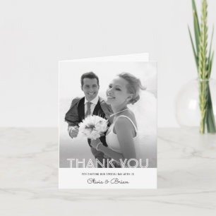 Einfache Chic Template Hochzeit Danke Karte