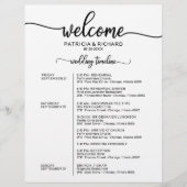 Einfache Chic Timeline zum Hochzeitstag (Vorderseite)