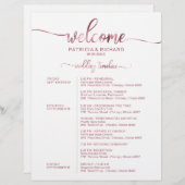 Einfache Chic Timeline zum Hochzeitstag (Vorne/Hinten)