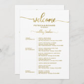 Einfache Chic Timeline zum Hochzeitstag Einladung (Vorne/Hinten)