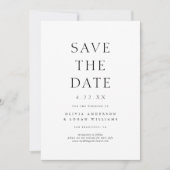 Einfache Chic Typografy Foto Wedding Save the Date (Vorderseite)