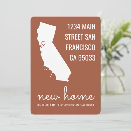 Einfache Chic und Fun Neue Zuhause-Announcement-Ka (Stehend Vorderseite)