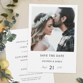 Einfache Chic-Verlobung Save the Date Benutzerdefi Einladung