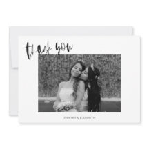 Einfache Chic Wedding Dankeschön Card