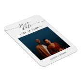 Einfache Chic Wedding Save the Date Foto Magnet (Rechte Seite)