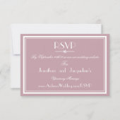 Einfache Chic Wedding Website RSVP Card (Vorderseite)