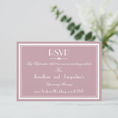 Einfache Chic Wedding Website RSVP Card (Stehend Vorderseite)