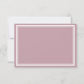 Einfache Chic Wedding Website RSVP Card (Rückseite)