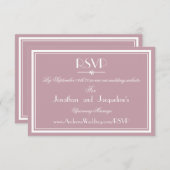 Einfache Chic Wedding Website RSVP Card (Vorne/Hinten)
